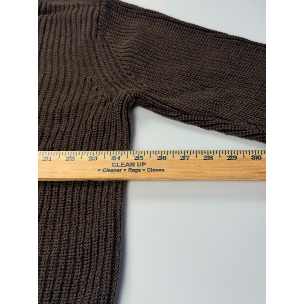 Quince 100% Organic Cotton Fisherman Boatneck Crew Sweater Brown Women's Large - Picture 6 of 6